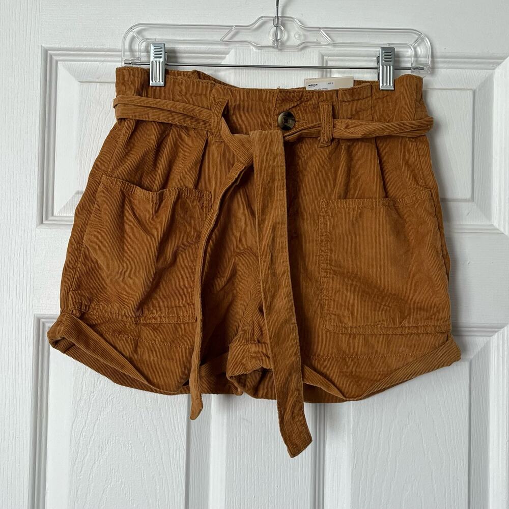 SO Paperbag Tie-Waist Corduroy Shorts - Size 3 - NWOT
